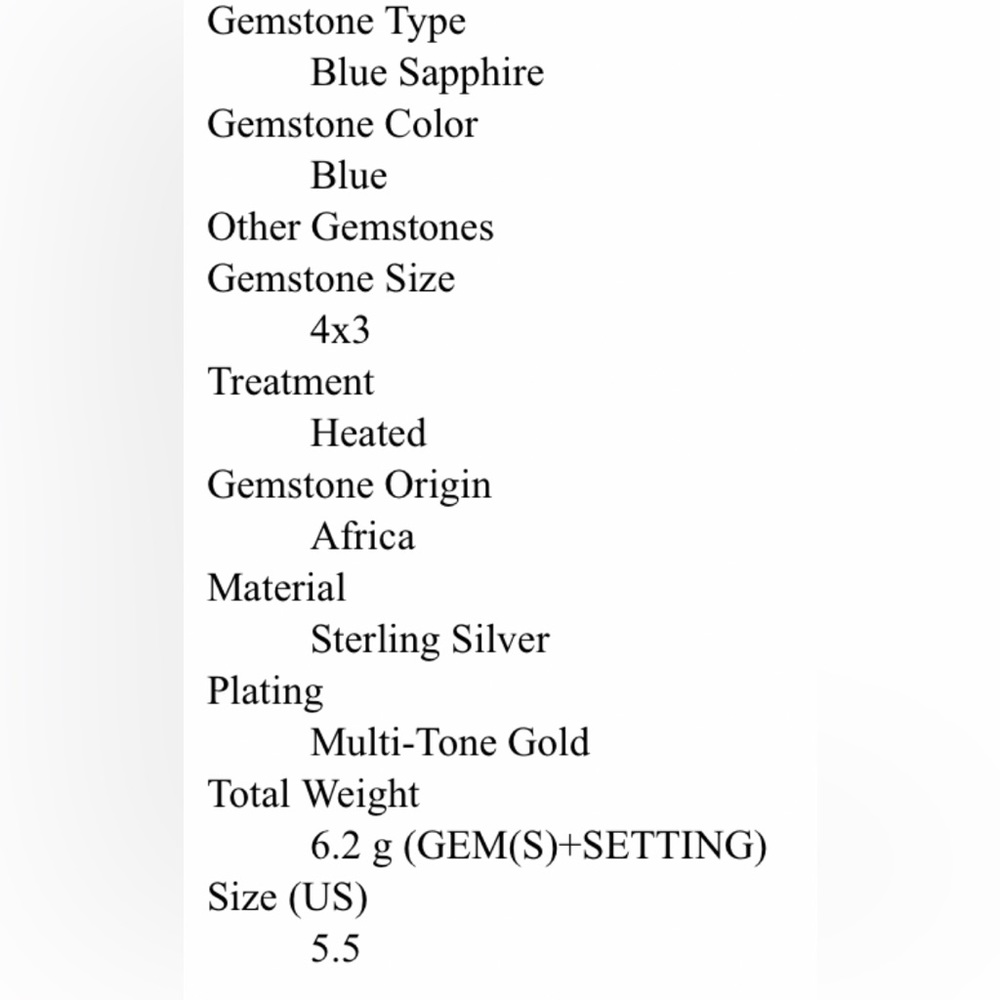 Exquisite Genuine Sapphire Ring - image 7